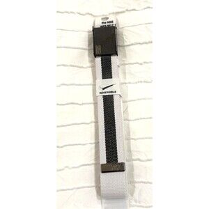 NEW Men’s Nike Web Belt Reversible & Adjustable Up To size 42, White & Gray